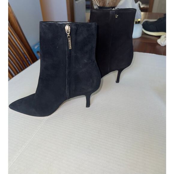 Larroudé Mini Kate in Black Suede 3 inch Heel - Picture 13 of 16